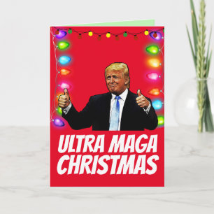 ULTRA MAGA DONALD TRUMP-kerstkaarten Feestdagen Kaart