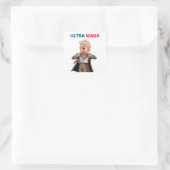 Ultra Maga , en de grote maankoning Vierkante Sticker (Tas)