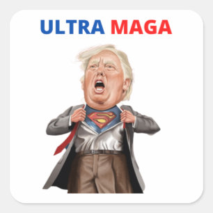 Ultra Maga , en de grote maankoning Vierkante Sticker