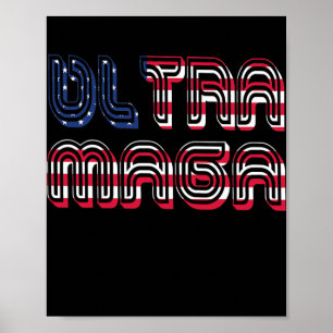 ultra maga Flag American Flag Verenigde Staten Poster