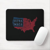 Ultra MAGA Fun Trendy Women Mannen retro US Flag Muismat (Met muis)