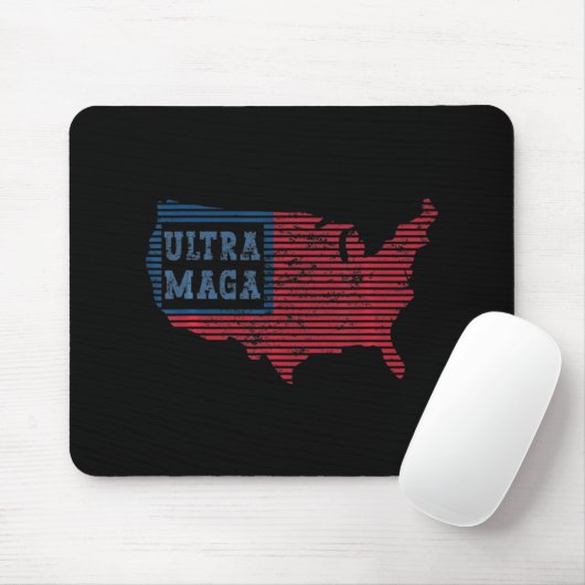 Ultra MAGA Fun Trendy Women Mannen retro US Flag Muismat (Met muis)