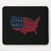 Ultra MAGA Fun Trendy Women Mannen retro US Flag Muismat (Voorkant)