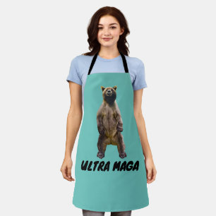 ULTRA MAGA GRIZZLY BEER KITCHEN APRONS SCHORT