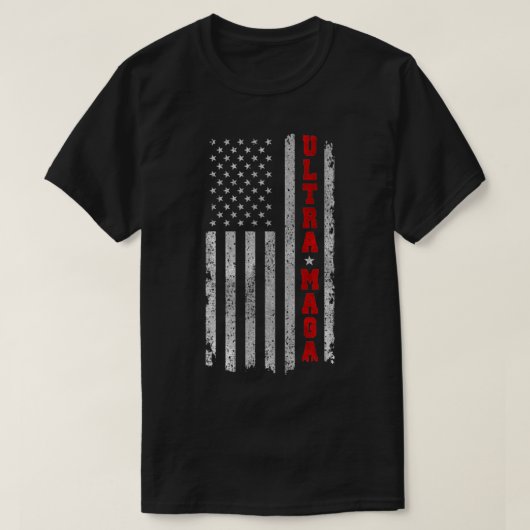 Ultra MAGA Grunge American Flag Ultra MAG T-shirt (Design voorkant)