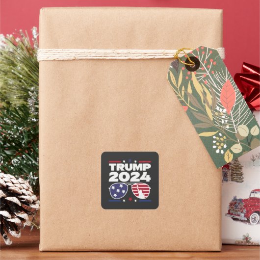 Ultra Maga King Trump 2024 Vierkante Sticker (Feestdagen)