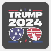 Ultra Maga King Trump 2024 Vierkante Sticker (Voorkant)