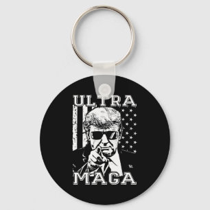 Ultra MAGA Leuk Anti-Biden VS-vlag Pro-Trump-trend Sleutelhanger