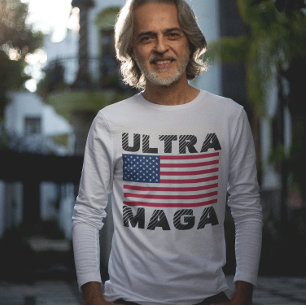 ULTRA MAGA MANNEN TRUMP T-SHIRTS LONG SLEEVED
