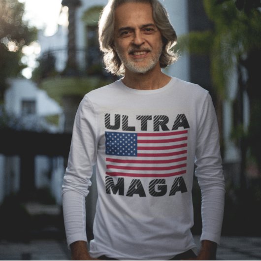 ULTRA MAGA MANNEN TRUMP T-SHIRTS LONG SLEEVED