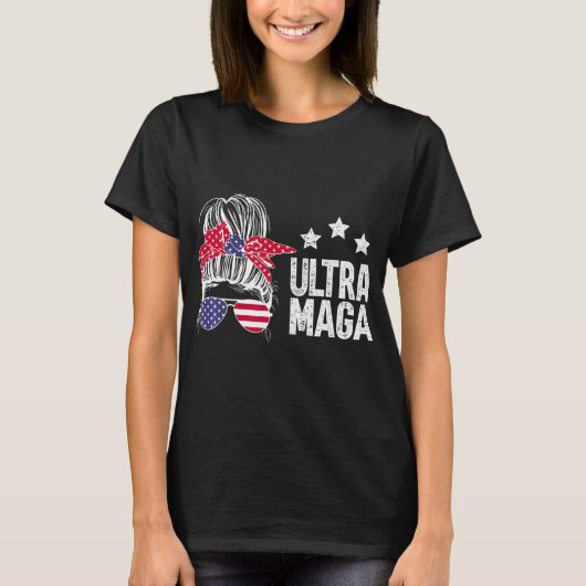Ultra Maga Messy Bun 5 T-shirt (Voorkant)