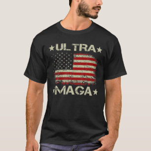 Ultra Maga Messy Bun - The Great Maga King Donald T-shirt