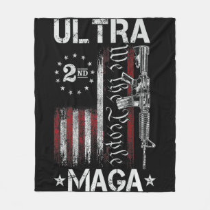 Ultra MAGA Pistool AR - Quote Patriottic American Fleece Deken