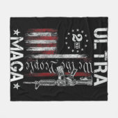 Ultra MAGA Pistool AR - Quote Patriottic American Fleece Deken (Voorkant (Horizontaal))