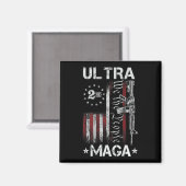 Ultra MAGA Pistool AR - Quote Patriottic American  Magneet (Voorkant / Achterkant)