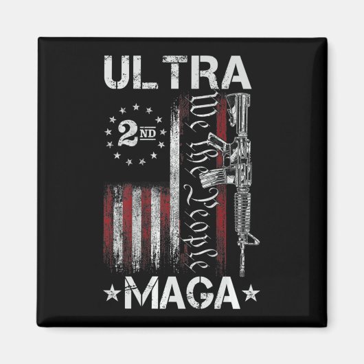 Ultra MAGA Pistool AR - Quote Patriottic American  Magneet (Voorkant)