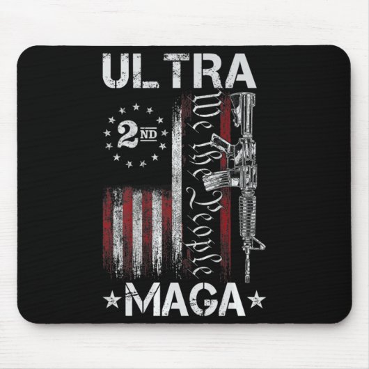 Ultra MAGA Pistool AR - Quote Patriottic American  Muismat (Voorkant)