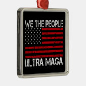 Ultra Maga Pro Trump 2024 Grappige Republikein Metalen Ornament (Rechts)