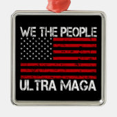 Ultra Maga Pro Trump 2024 Grappige Republikein Metalen Ornament (Voorkant)