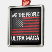 Ultra Maga Pro Trump 2024 Grappige Republikein Metalen Ornament (Links)