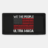 Ultra Maga Pro Trump 2024 Grappige Republikein Spandoek (Horizontaal)