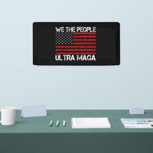 Ultra Maga Pro Trump 2024 Grappige Republikein Spandoek (Beurs)