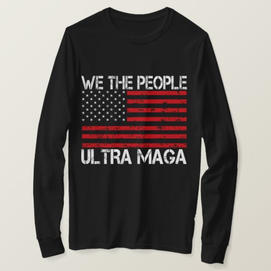Ultra Maga Pro Trump 2024 Grappige Republikein T-shirt (Design voorkant)