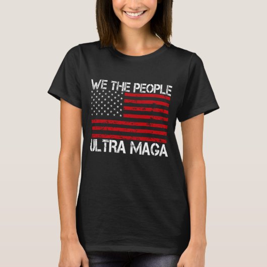 Ultra Maga Pro Trump 2024 Grappige Republikein T-shirt (Voorkant)