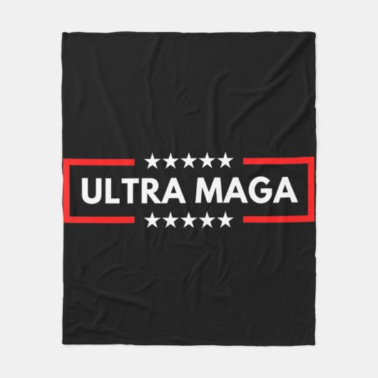 Ultra Maga Pro Trump Maga King Anti Biden Fleece Deken (Voorkant)