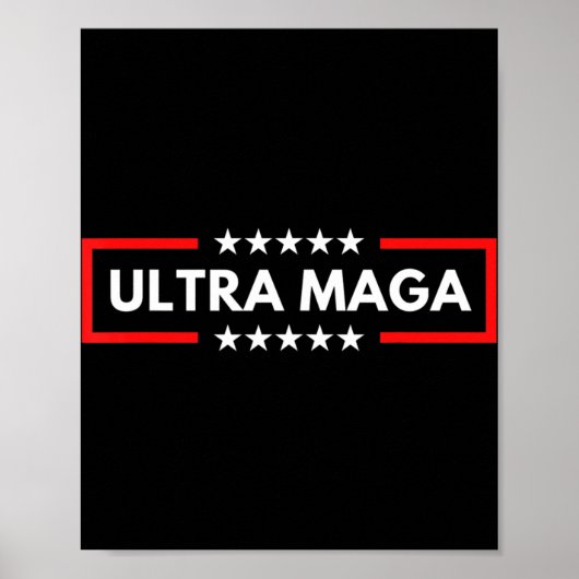 Ultra Maga Pro Trump Maga King Anti Biden Poster (Voorkant)