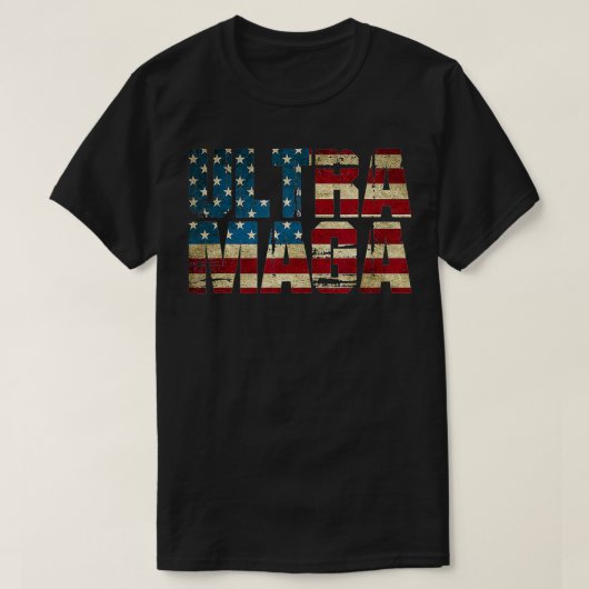 Ultra Maga Proud Ultra  Amerikaanse vlag 4t T-shirt (Design voorkant)
