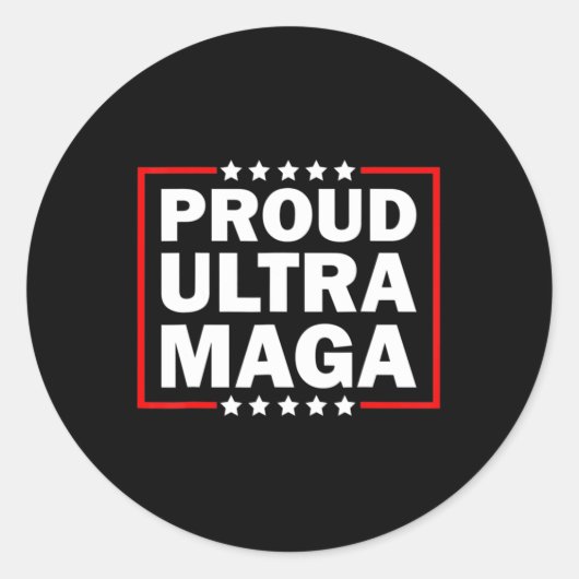 Ultra Maga Proud Ultra-Maga 8 Ronde Sticker (Voorkant)