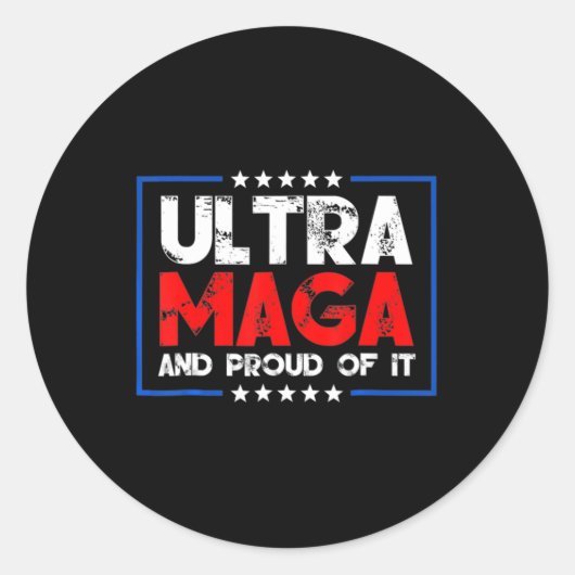 Ultra Maga Proud Ultra-Maga 9 Ronde Sticker (Voorkant)