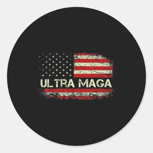 Ultra Maga Proud Ultra-Maga Ronde Sticker (Voorkant)