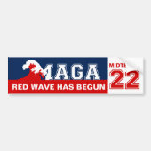 Ultra MAGA Red Wave is 2022 Midterms gestart Bumpersticker (Voorkant)