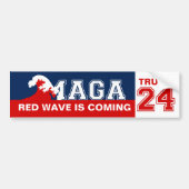 Ultra MAGA Red Wave is de komende MAGA King Trump  Bumpersticker (Voorkant)
