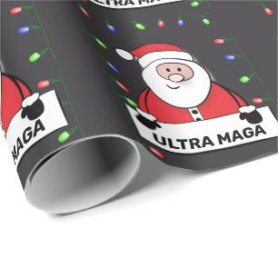 ULTRA MAGA SANTA CLAUS TRUMP Kerstmis Cadeaupapier