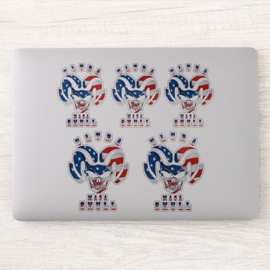 Ultra Maga schedel | 8"x 8"- Glanzend Transparant Sticker (Computer)