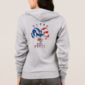 Ultra Maga schedel | Hoodie met volledige rits voo (Achterkant)
