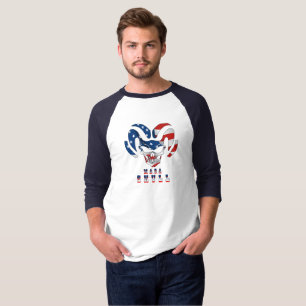 Ultra Maga schedel   Mannen Basis 3/4 Sleeve Ragla T-shirt