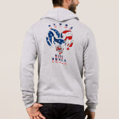 Ultra Maga schedel mannen | Hoodie met volledige r (Achterkant)