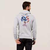 Ultra Maga schedel mannen | Hoodie met volledige r (Achterkant volledig)