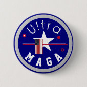Ultra MAGA-toets Ronde Button 5,7 Cm (Voorkant)