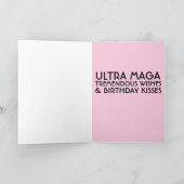 ULTRA MAGA TRUMP GLITTER BIRTHDAY KISS-KAARTEN KAART (Binnen)