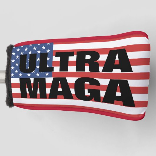 ULTRA MAGA TRUMP GOLF PUTTER HOESJE GOLFHEADCOVER (Voorkant)