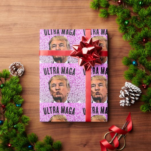 ULTRA MAGA TRUMP KERSTKUS CADEAUPAPIER (Feestdagen Geschenken)