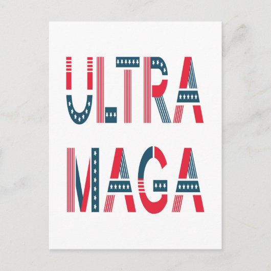 Ultra MAGA Trump Patriotic Republican Conservative Briefkaart (Voorkant)