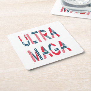Ultra MAGA Trump Patriotic Republican Conservative Kartonnen Onderzetters
