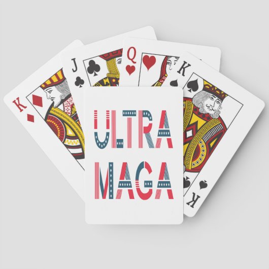 Ultra MAGA Trump Patriotic Republican Conservative Pokerkaarten (Achterkant)