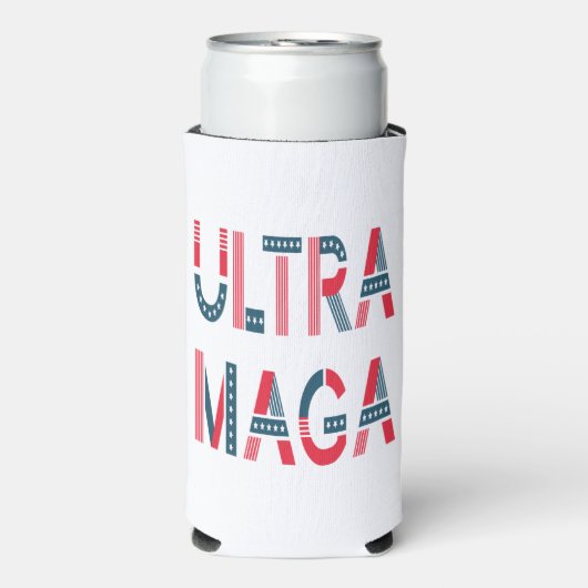 Ultra MAGA Trump Patriotic Republican Conservative Seltzer Blikjeskoeler (Seltzer Voorkant)